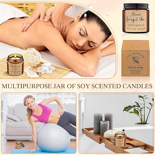 Miniatura 4 de MTLEE 20 velas de agradecimiento de 3.5 onzas, regalo de agradecimiento a los empleados, vela perfumada de cera de soja para el Día de la Madre,