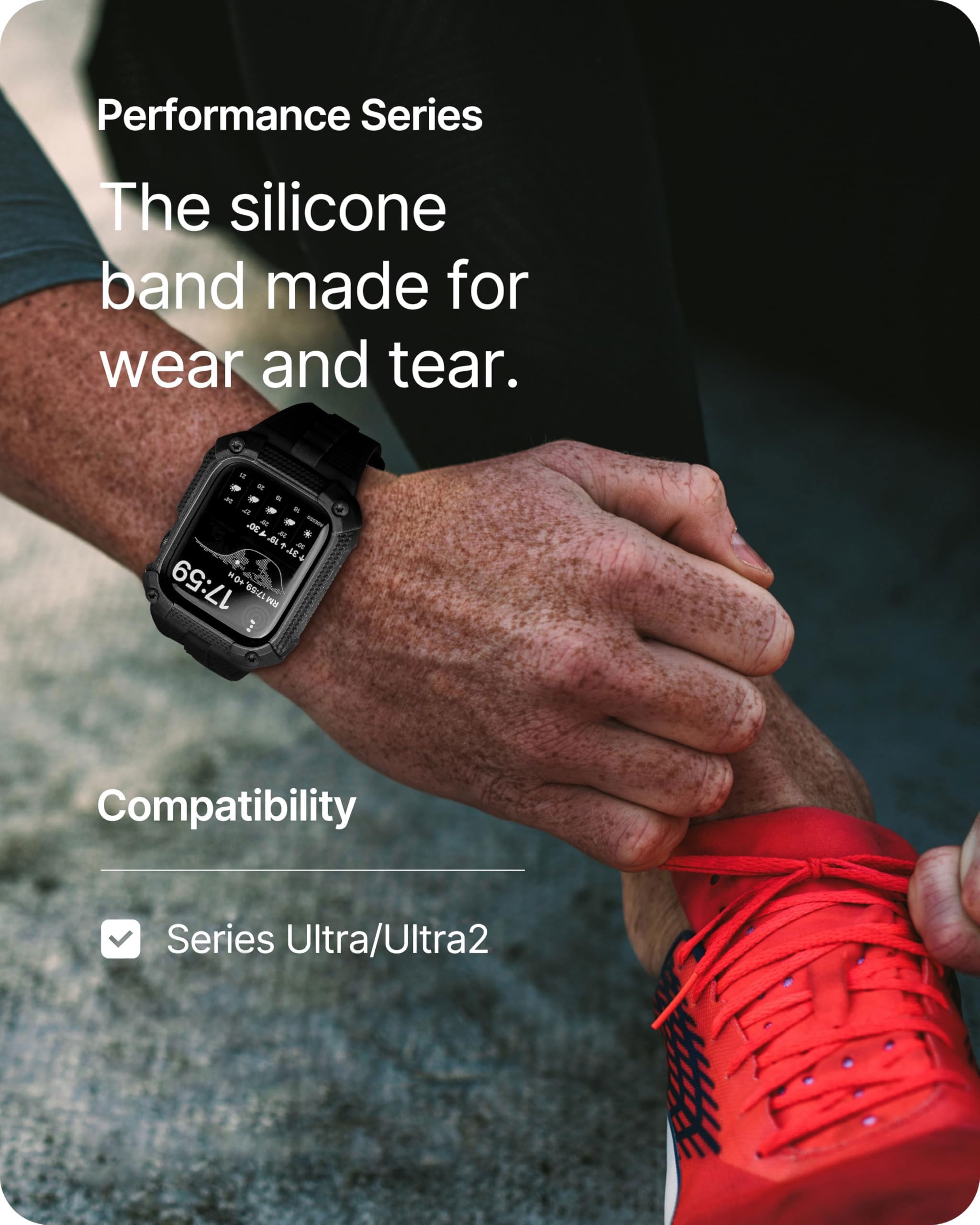 Fullmosa Cinturino Apple Watch Ultra 2/49mm Cinturino Sportivo in Silicone con Custodia Protettiva, Cinturini di Ricambio per Smartwatch Compatibile con iWatch 49mm, Uomo, Nero