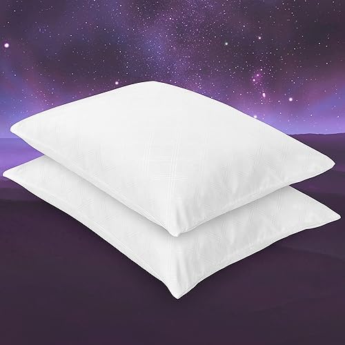 Miniatura 4 de Zentech Essentials - Paquete de 2 almohadas de espuma viscoelástica con infusión de gel, tamaño estándar, 20 x 26 pulgadas