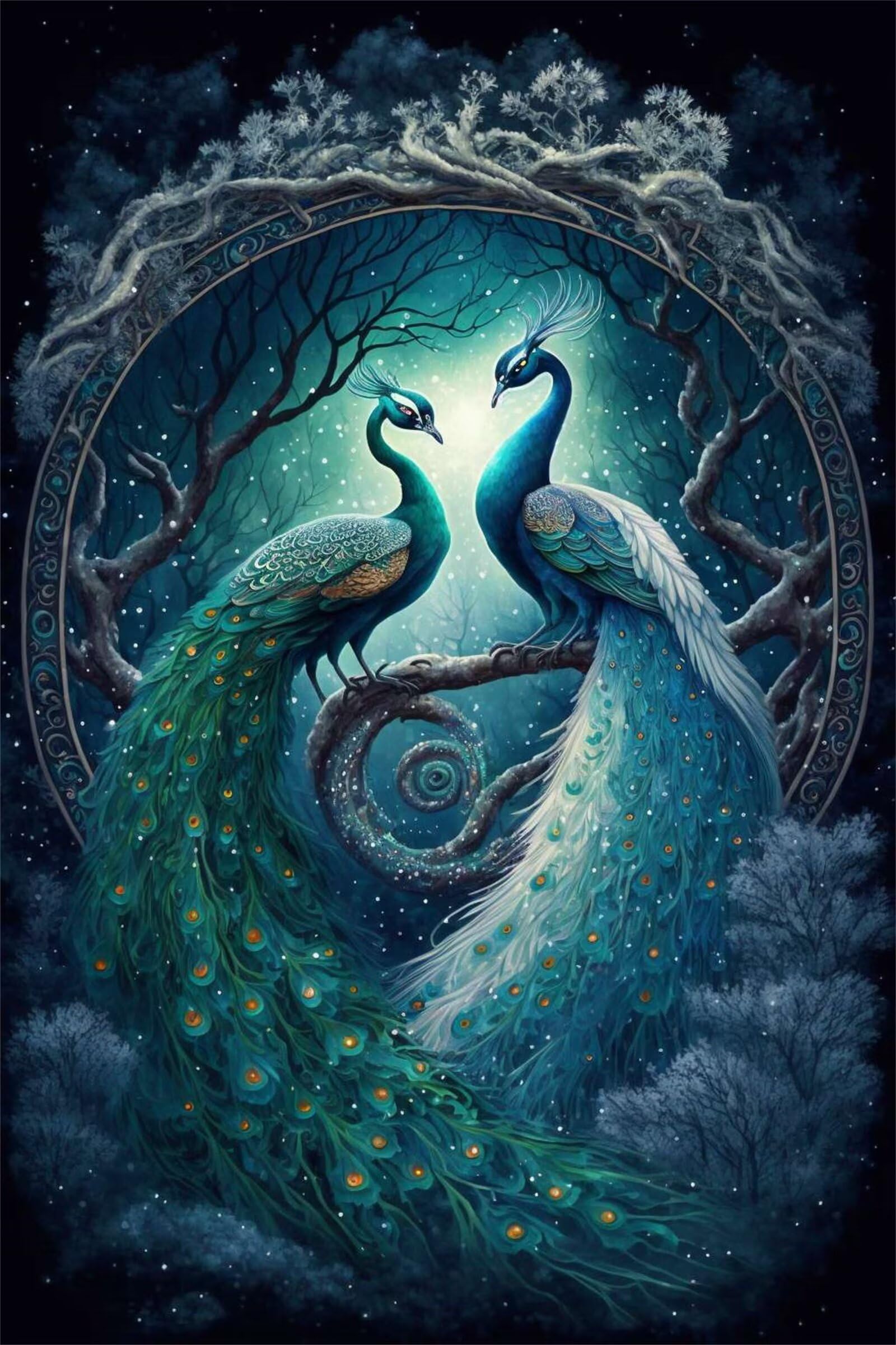 Puzzle dla dorosłych, 1200 elementów, Green Peacock Animal Artwork Puzzle 75 x 50 cm, kolorowe puzzle "zrób to sam" do dekoracji domu, rodzinne puzzle dla początkujących i dzieci
