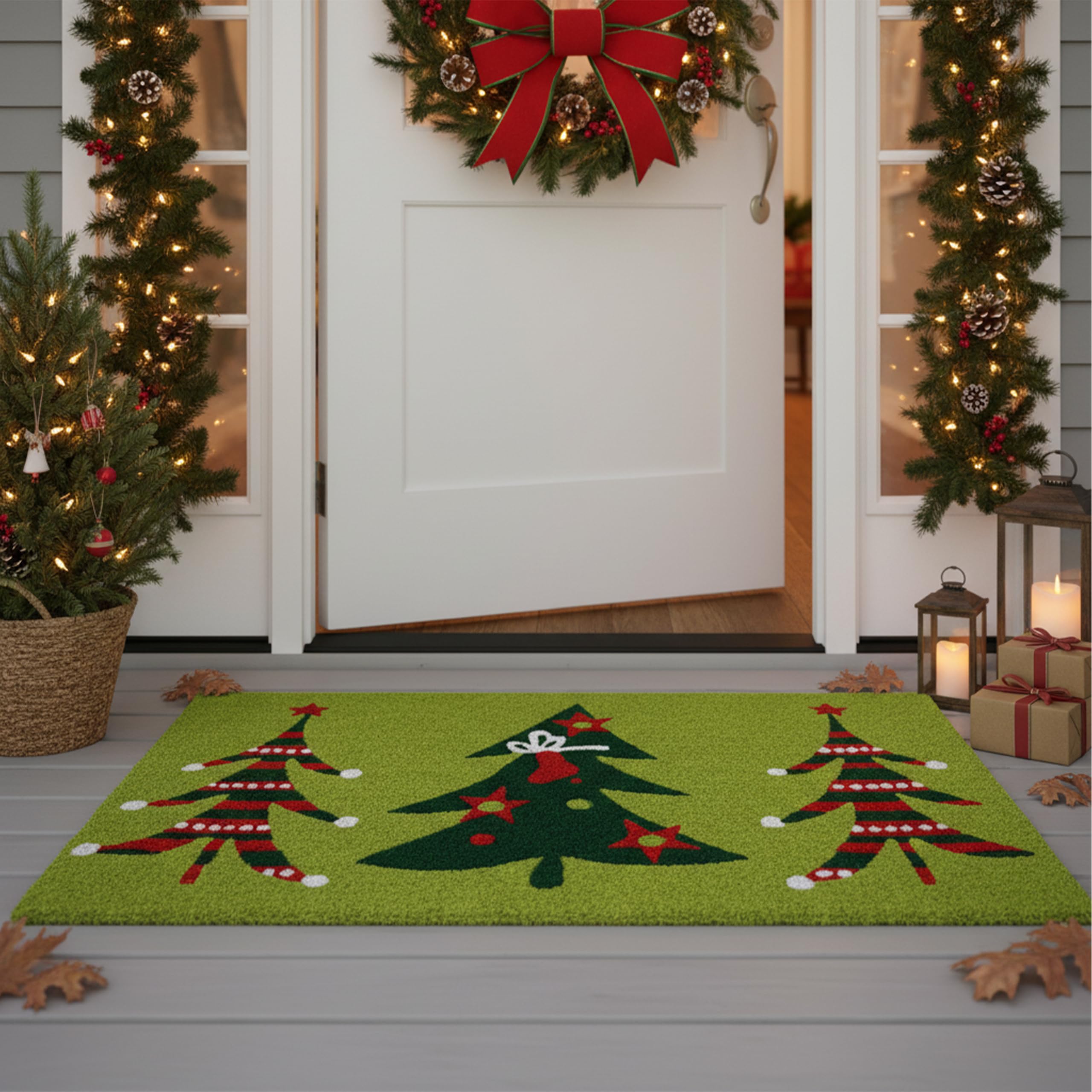 Home & More Calloway Mills 120981729 - Felpudo navideño (43,2 x 73,6 cm), Multicolor