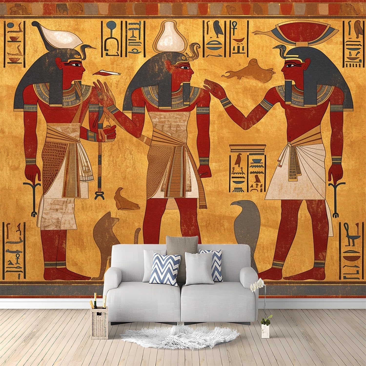Papier peint panoramique Égypte antique 200x140 poster photo fresque murale salon