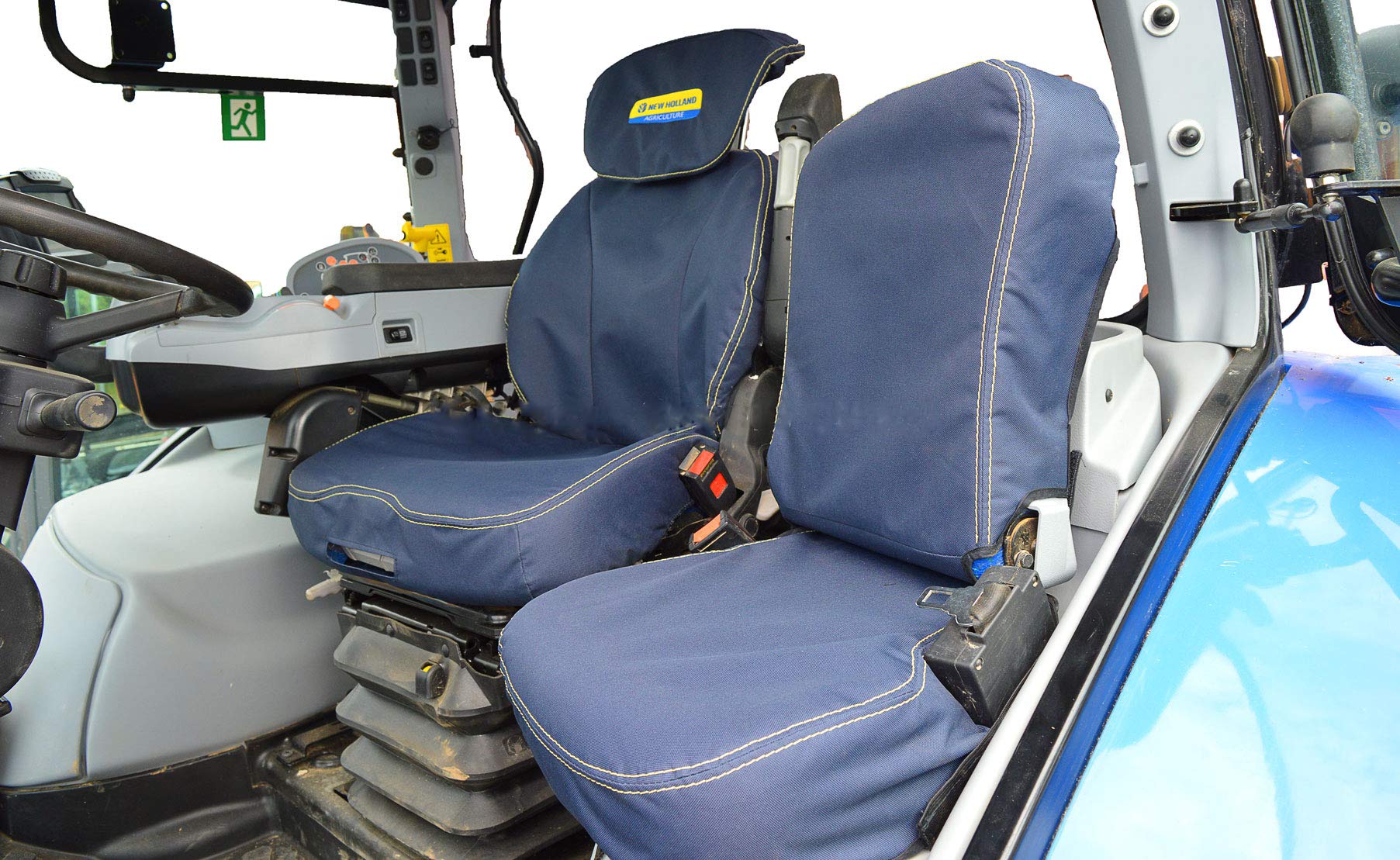 Grammer Maximo - Funda de asiento para tractor resistente, para New Holland T7000, impermeable (asiento del conductor y del pasajero)