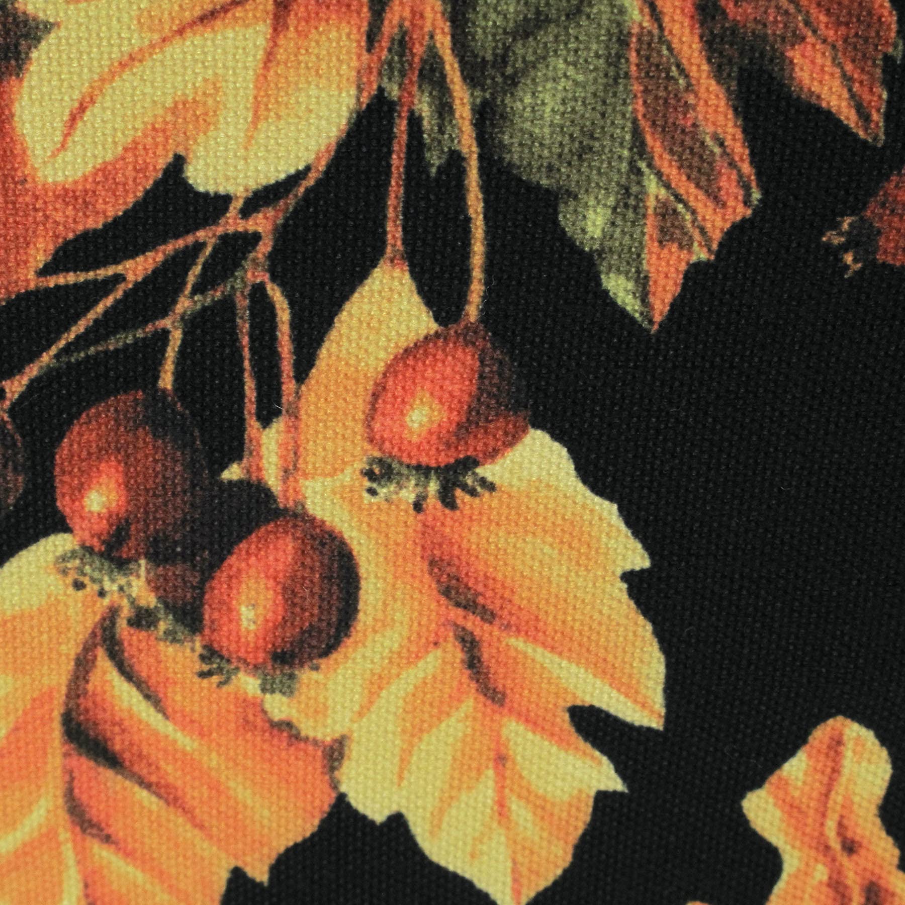 CAIT CHAPMAN HOME COLLECTION Allover - Mantel de tela estampada de fácil cuidado (60 x 120 pulgadas, rectangular, negro)
