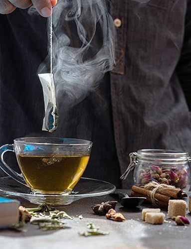 Miniatura 5 de Sampler de bolsas de té de hierbas y té verde (40 unidades) 20 sabores regalos para mamá, papá, familia, compañeros de trabajo, amigos, mujeres,