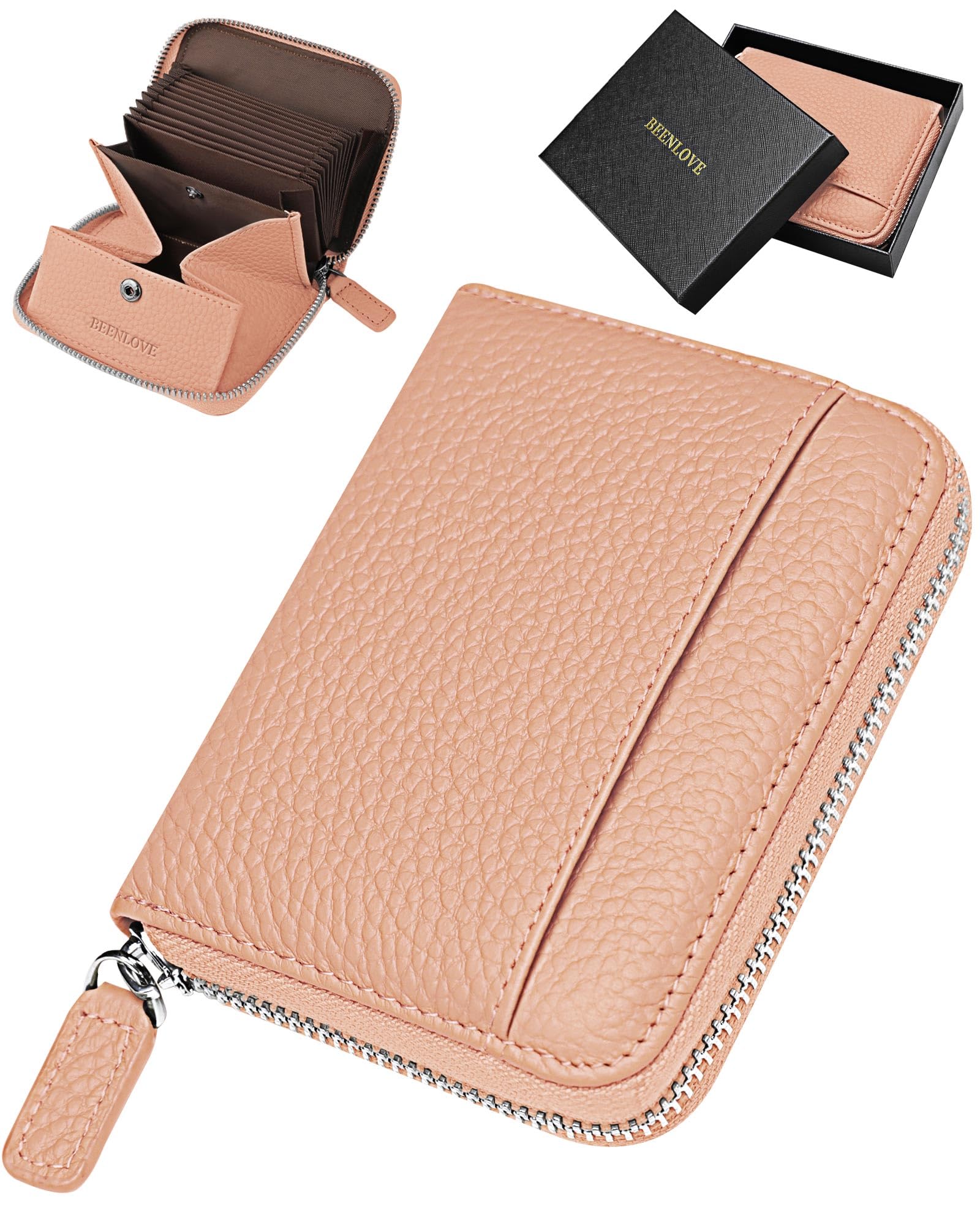 BEENLOVE Slim Wallet mit Münzfach & RFID Schutz - Geldbörse Damen