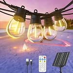 Quntis 53FT Outdoor String Lights, Waterproof Shatterproof Patio Lights String Outdoor with 15+1 Bulbs, Connectable Led Outdoor Lights for Backyard Balcony Gazebo Pergola Bistro Deck Party, Warm White