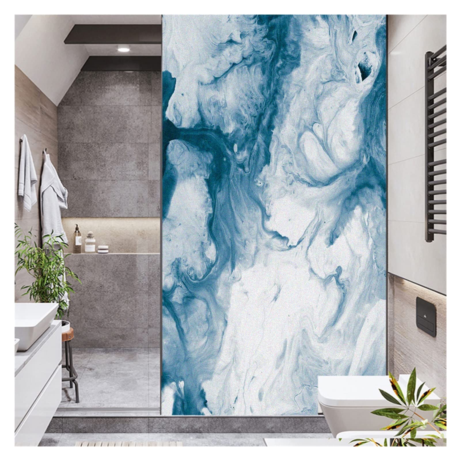 Window Film Window Film Marble Grain Glass Sticker Blocking Heat Control Coverings Tint for Homedecor(D,60x120cm)