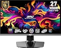 MPG 271QRX QD-OLED, 27 OLED Gaming Monitor, 2560 x 1440 (QHD), 0.03ms Response time, 360Hz, True Black HDR 400, HDMI, DP Port, USB Type C, Tilt, Height, Black