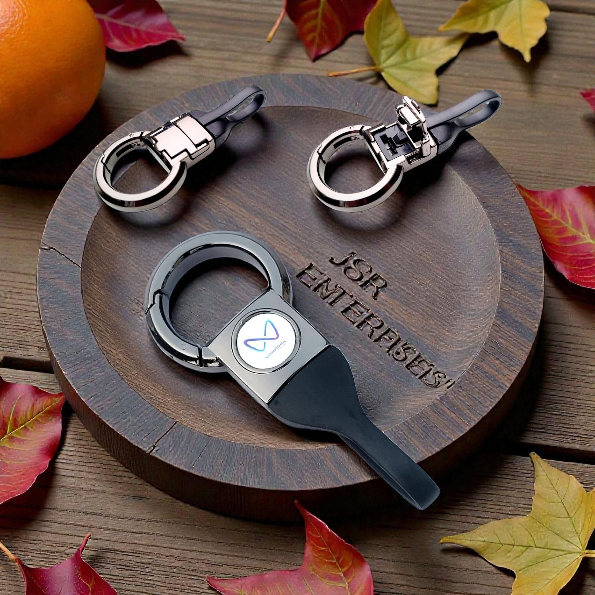 Premium Leather Belt Metallic Keychain And Keyring Compatible With Mahindra BE 6 | XEV 9e | XEV 9S | XUV400 EV (Compatible With Mahindra EV)-picture-19