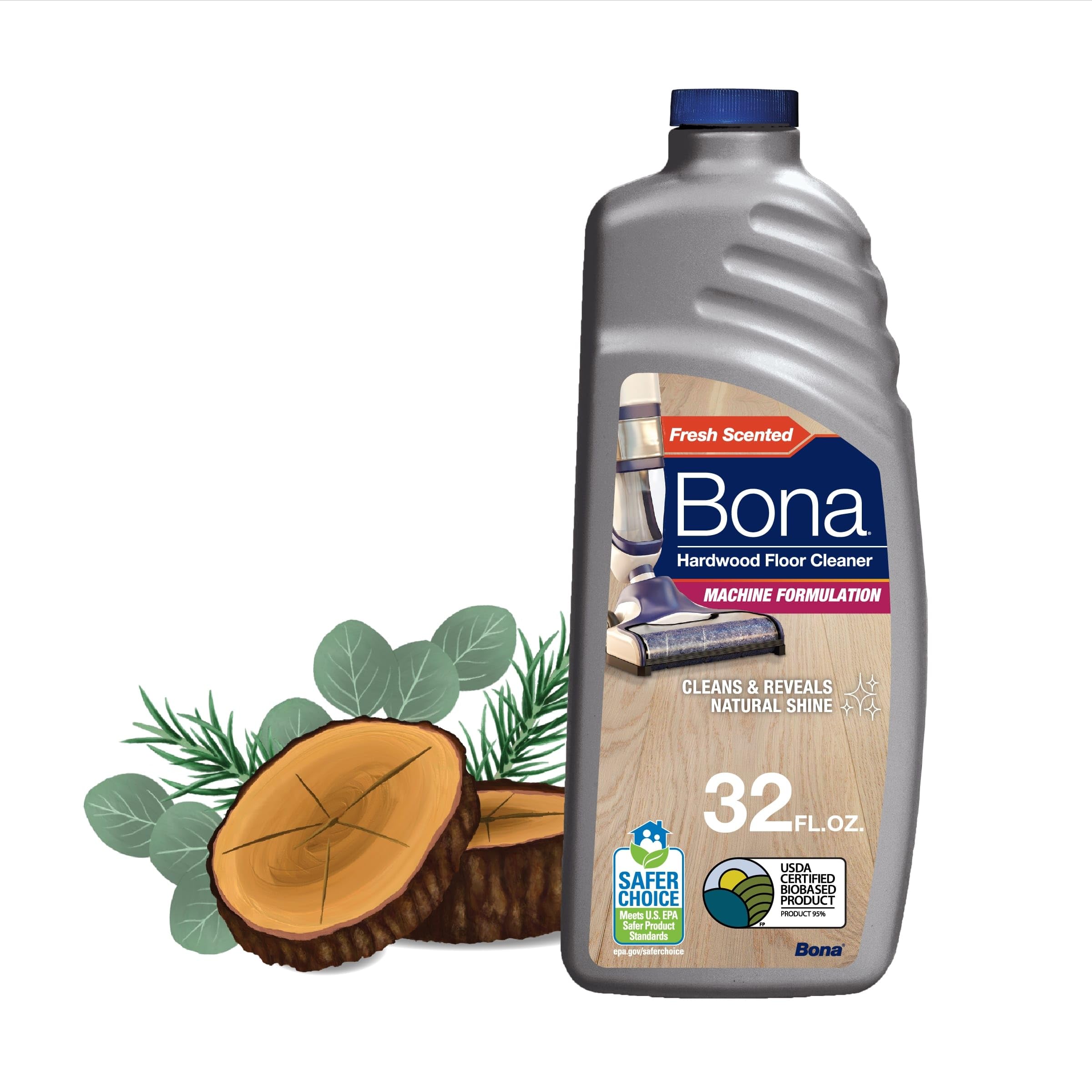 Bona® Hardwood Floor Cleaner - Hard-Floor Cleaning Machine Formulation - 32 fl oz - Cedar Wood