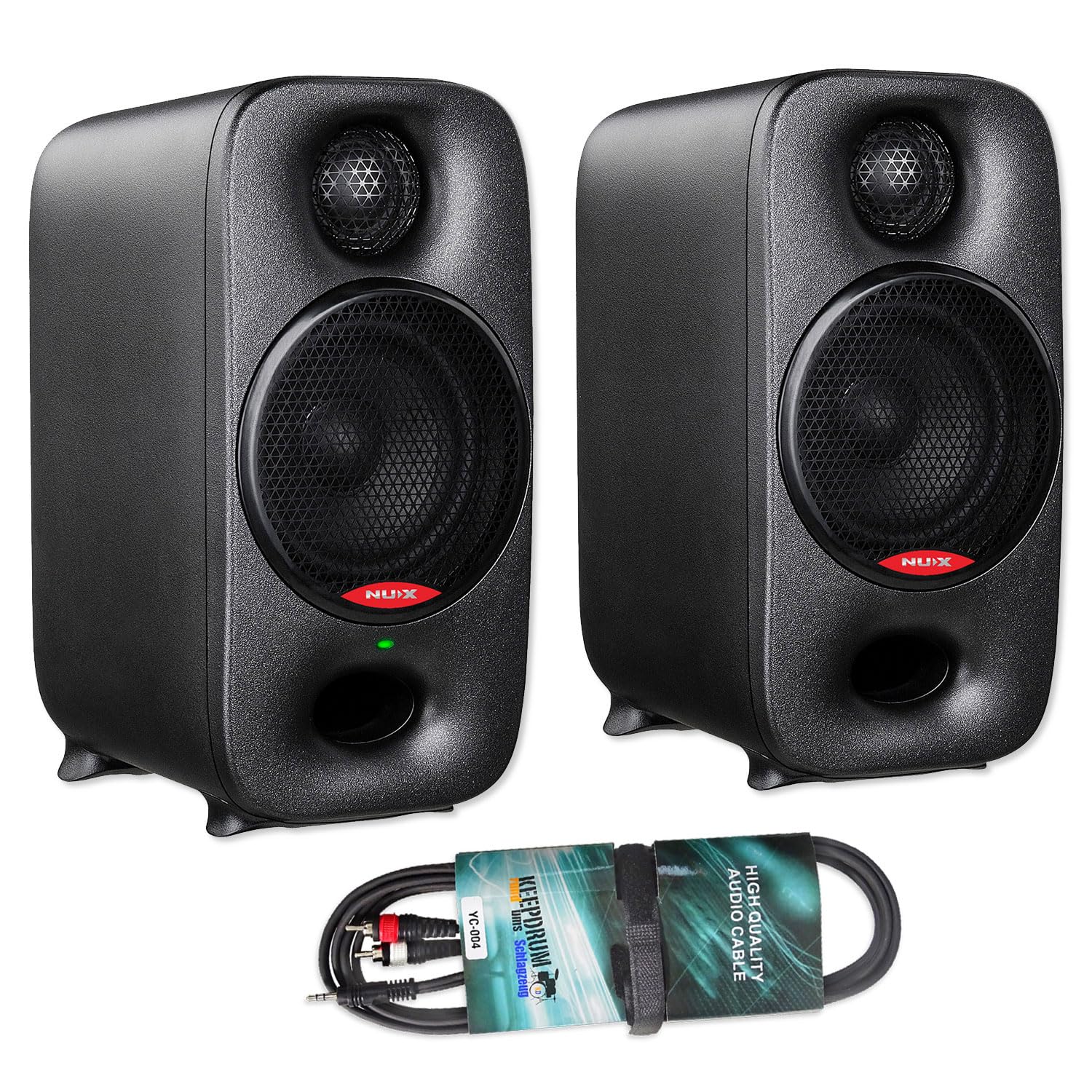 Nux Axon 3 monitores de estudio altavoces negro con cable keepdrum