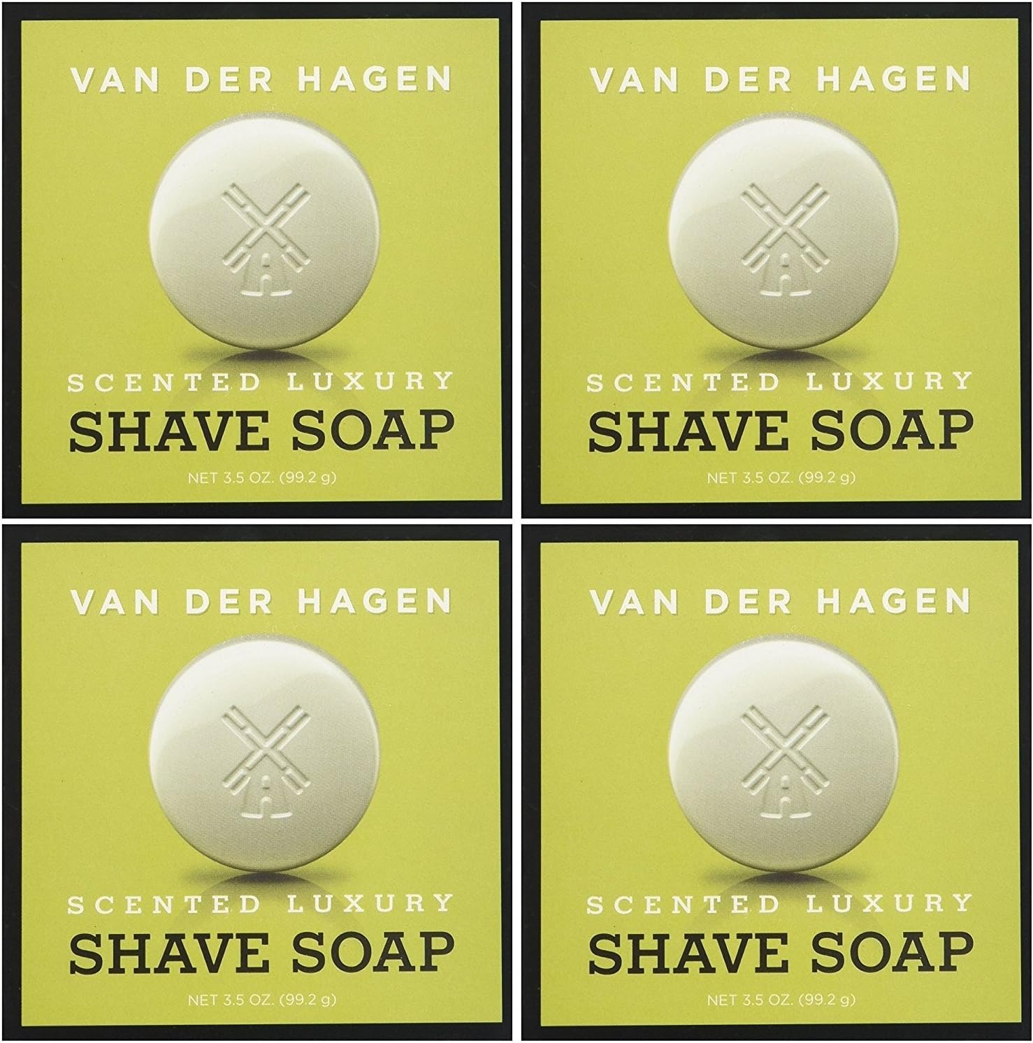 Van Der Hagen Men’s Luxury Scented Shave Soap, 3.5 Ounce (Pack of 4) Van Der Hagen Men’s Luxury Scented Shave Soap, 3.5 Ounce (Pack of 4)