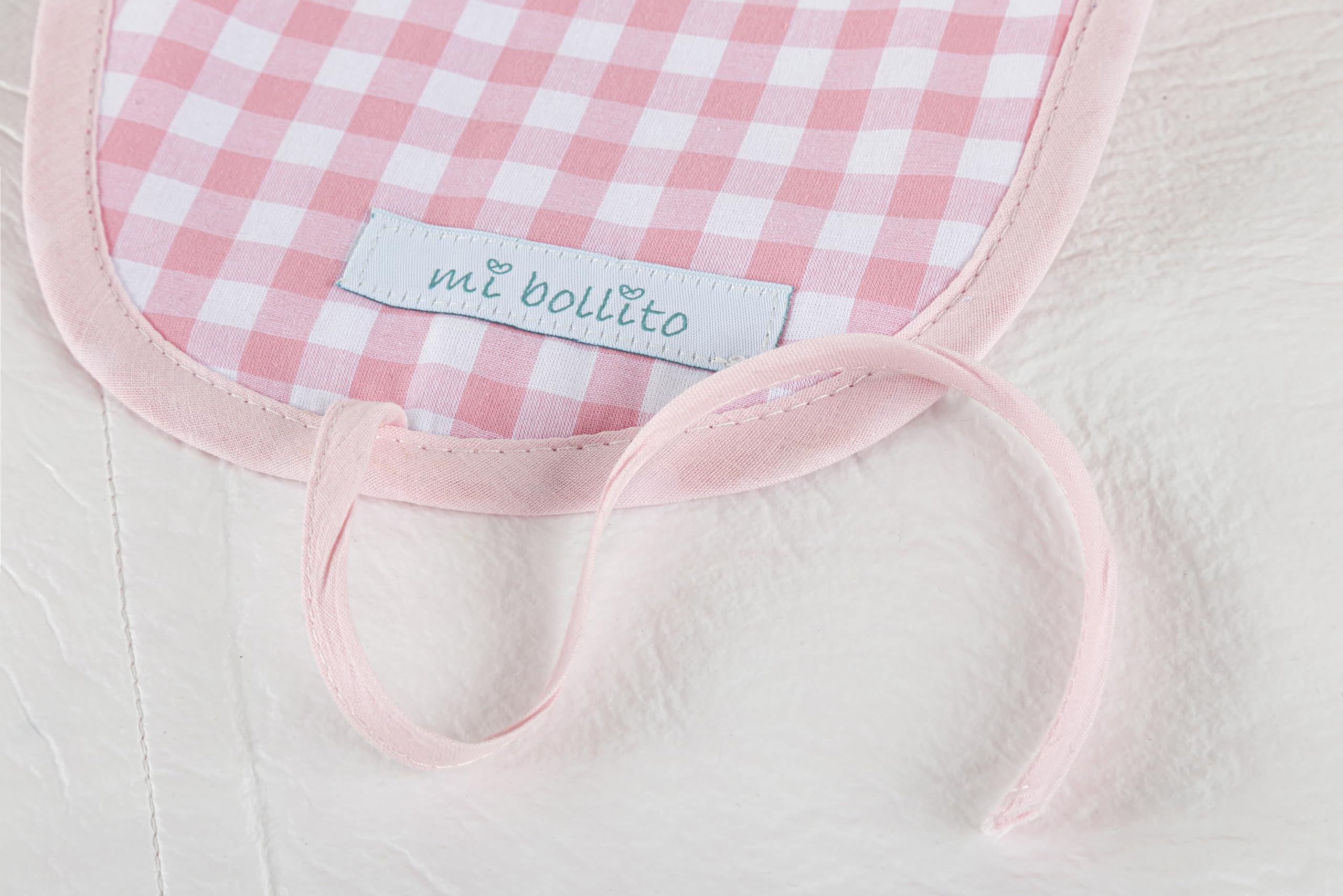 Mi Bollito Portable Gingham Fabric Baby Changing Mat, Pink - Image 3