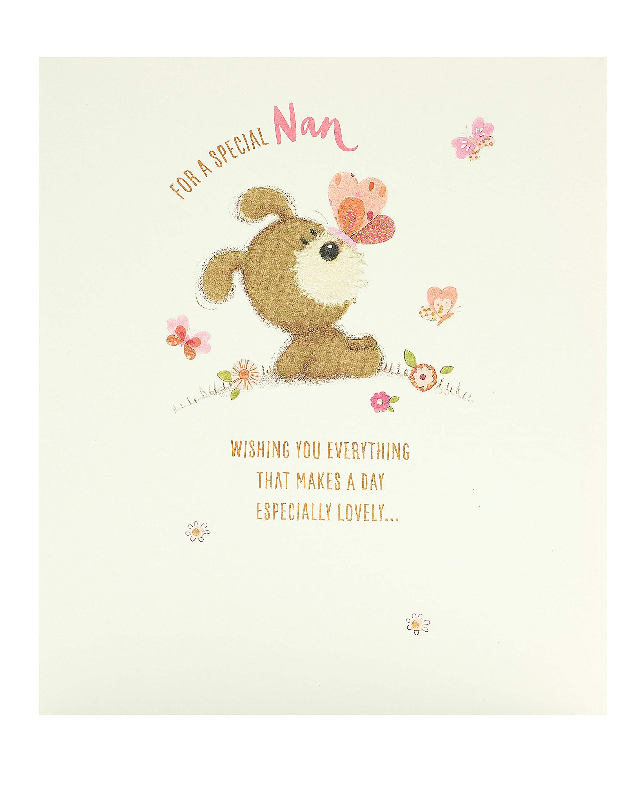 Mother's Day Card Nan - Mother's Day Card For Nan From Grandchild - Nan Mother's Day Card - Happy Mother's Day Nan Card - Mother's Day Nan Card - Special Nan Mother's Day Card - Cute Dog Lots of Woof