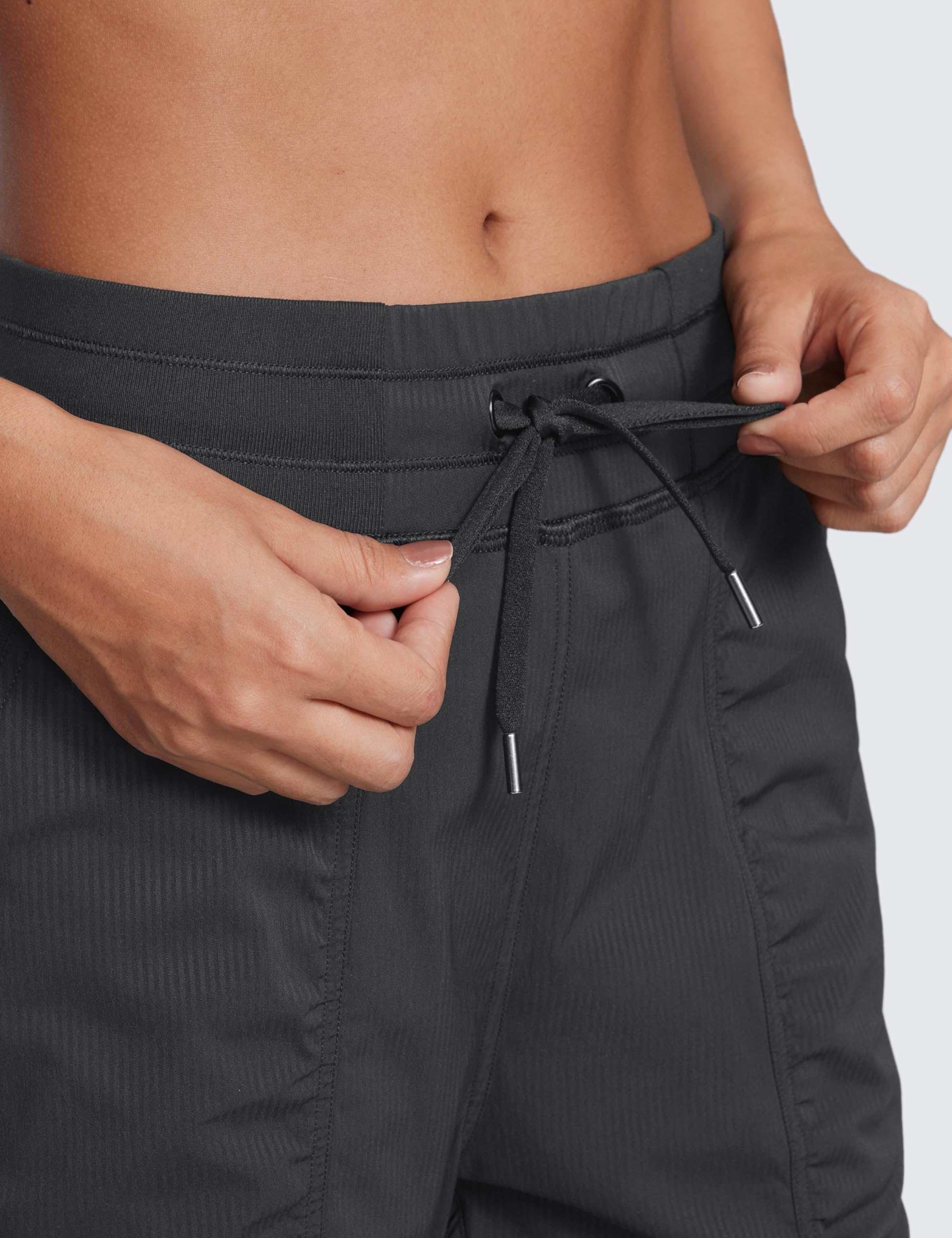 CRZ YOGA Ease Line Pantalon Jogging 72cm Gris Encre 40 | Décontracté, Léger, Design Froncé, avec Poches, pour Femme