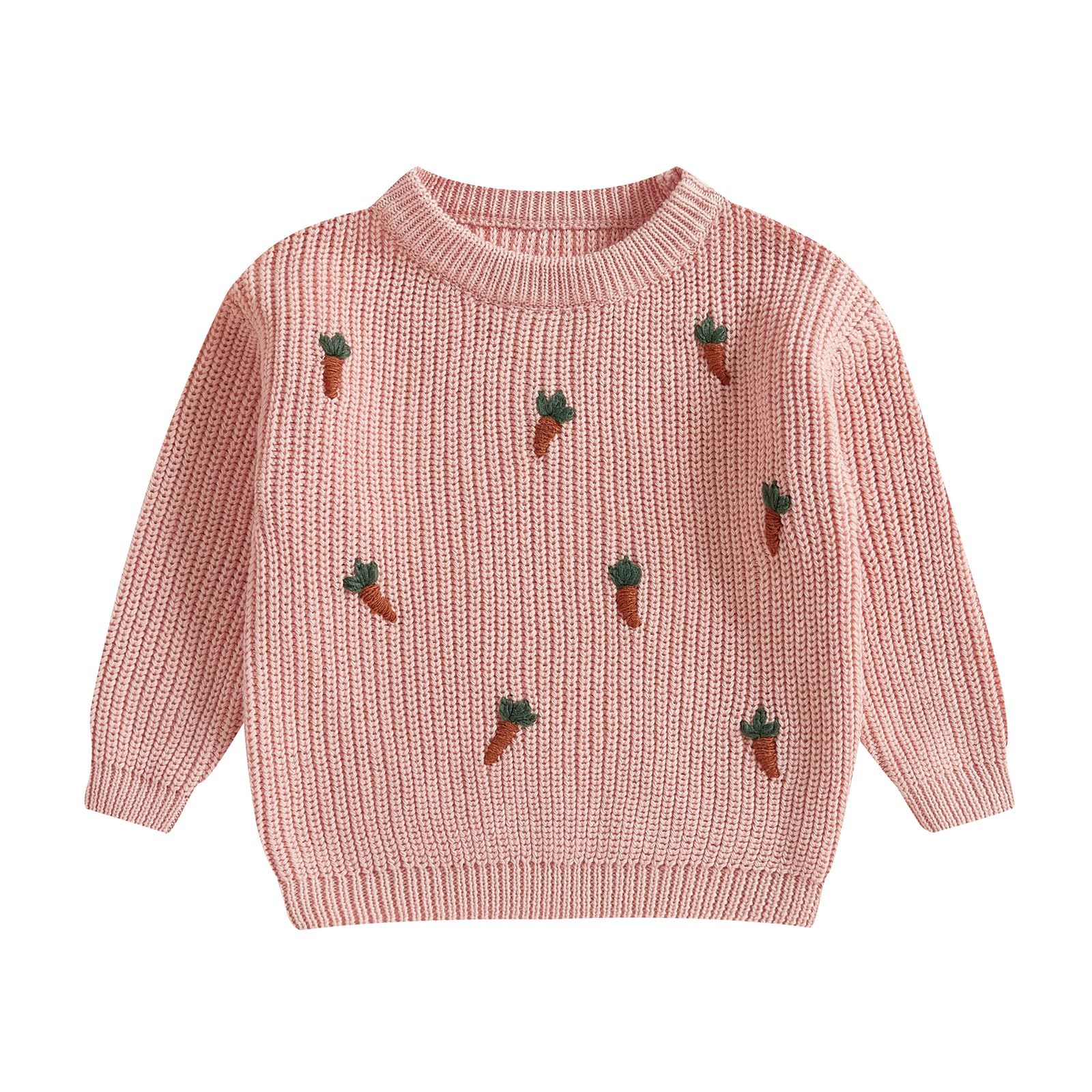 LSFYSZD Toddler Baby Girls Boys Halloween Pumpkin Sweaters Long Sleeve Crew Neck Winter Warm Knitwear Pullover Jumpers Top — view 46
