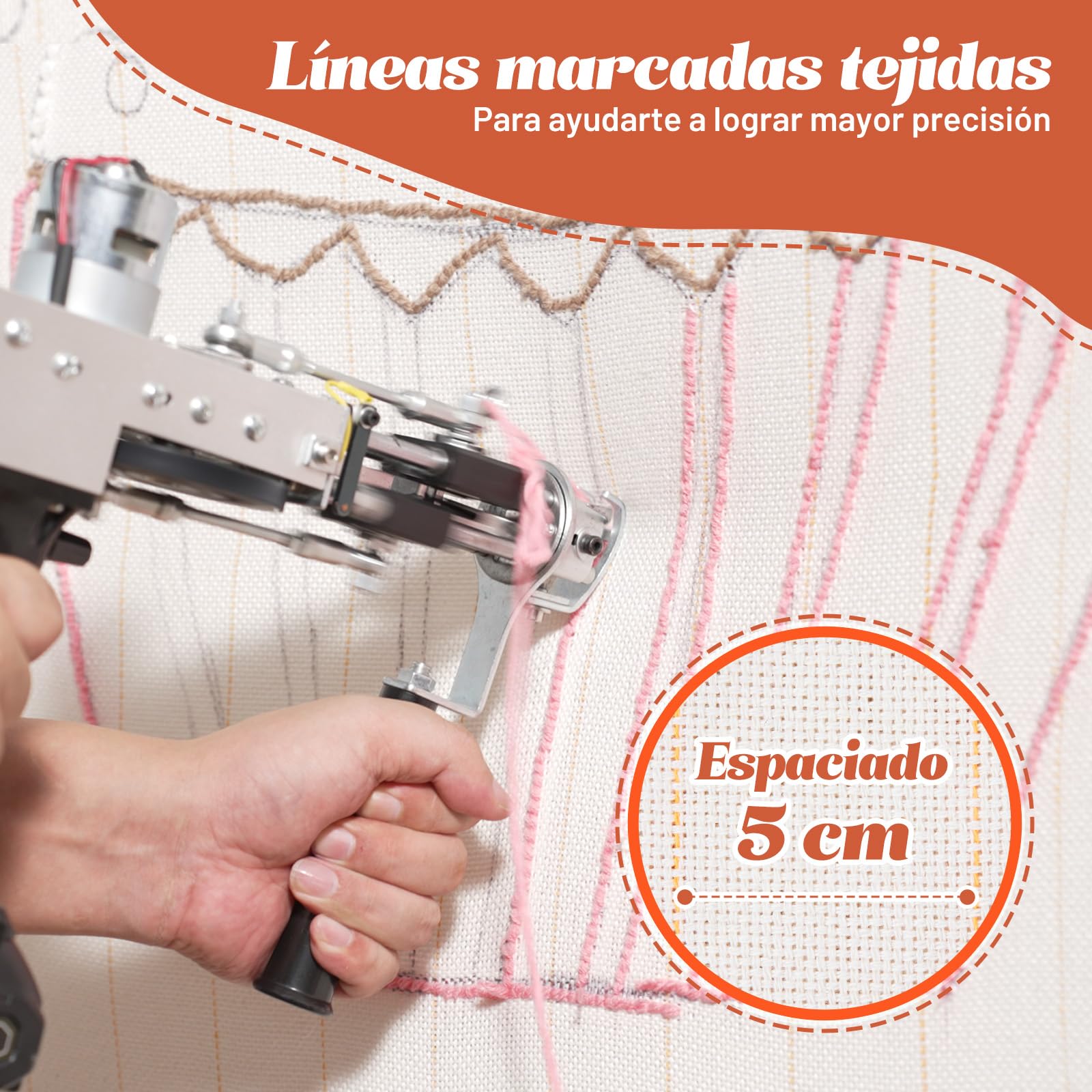 BESGEER 203 × 203cm(80 * 80in) Tufting Stoff für Tufting Guns für Handgefertigche, Primaria Tufting Tuch Monkstoff Punch Needle,Tufting Cloth with Marked Lines - Monks Cloth for Rug tufting Kit