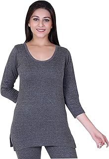 axys Womens Thermal Body Warmer Top | Full Sleeve Top for Women | Ultra Soft | Winter Inner Wear Top (Pack of 1) (Dark Grey, 85/S)-picture-42