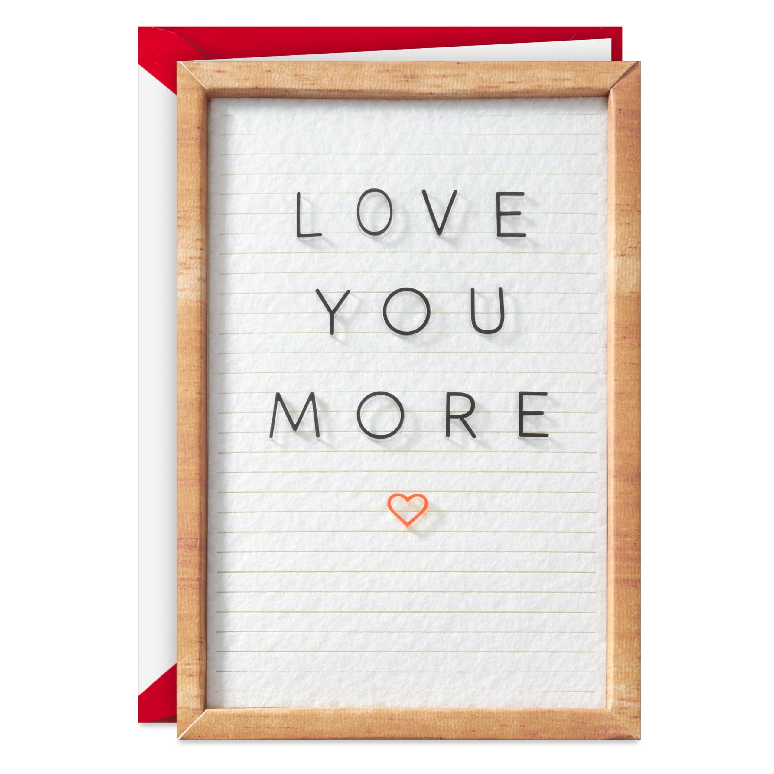 Hallmark Signature Romantic Birthday Card (Love You More Letterboard)