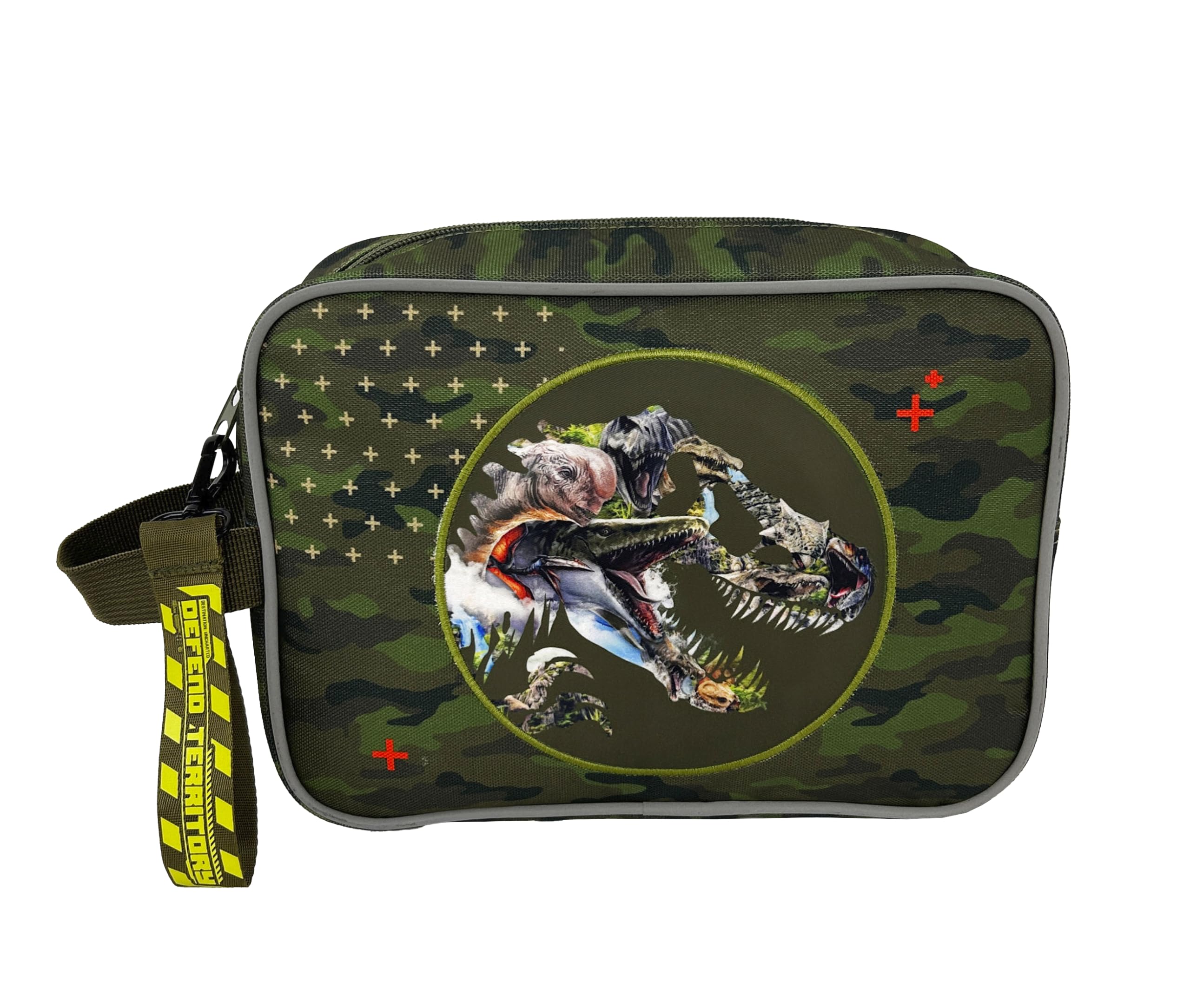 CYPBRANDS CyP Brands-Jurassic World, Toiletry Bag, Pencil Case, Green, Official Product, green, Medium