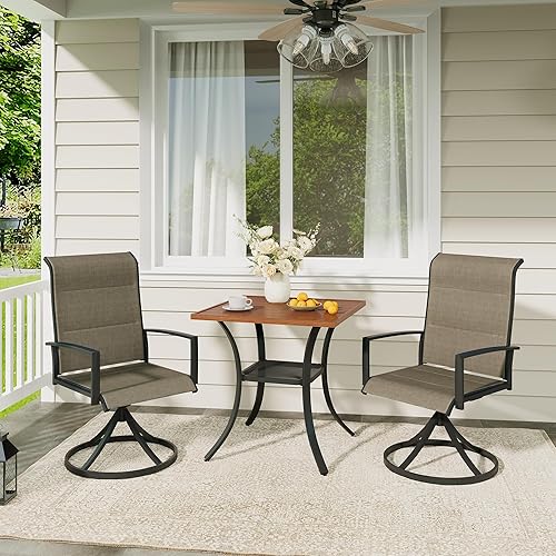 VICLLAX 3 Pieces Outdoor Dining Set, Patio Furniture Set Includes