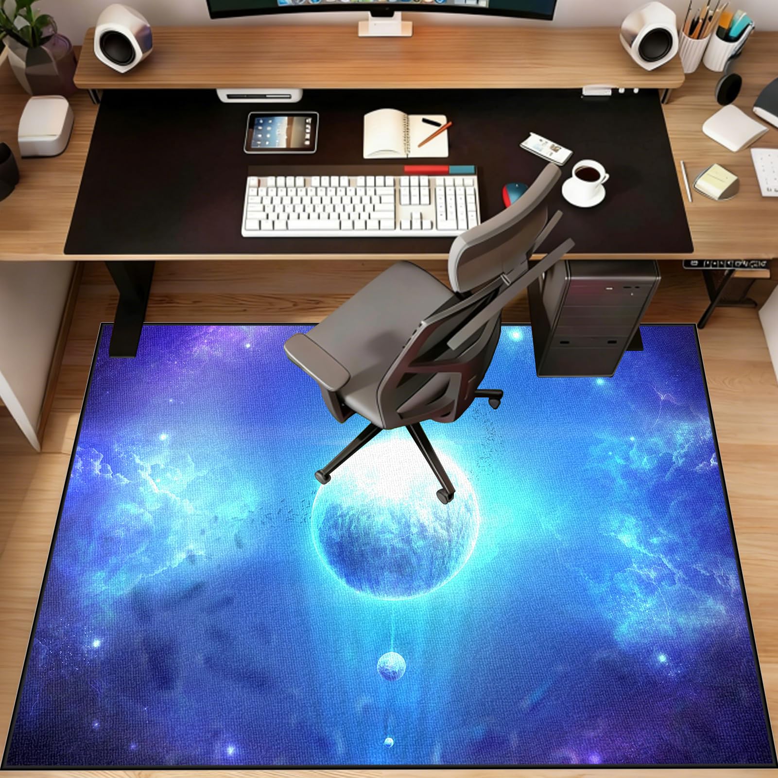 Mata do siedzenia Dywan Krzesło biurowe Antypoślizgowe Dywan na krzesło z kółkami 160 x 180 cm Mata do krzesła biurowego Gaming Mata podłogowa do parkietu i płytek Dywan pod biurkiem