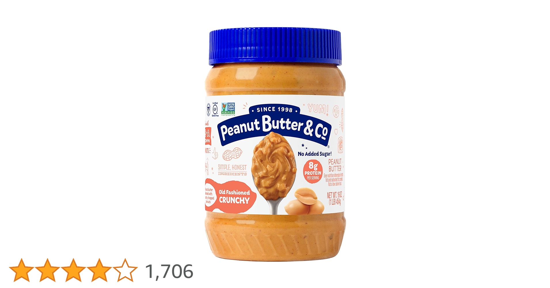 Amazon.co.jp: Peanut Butter & Co, 昔馴染みのクランチーで100％天然