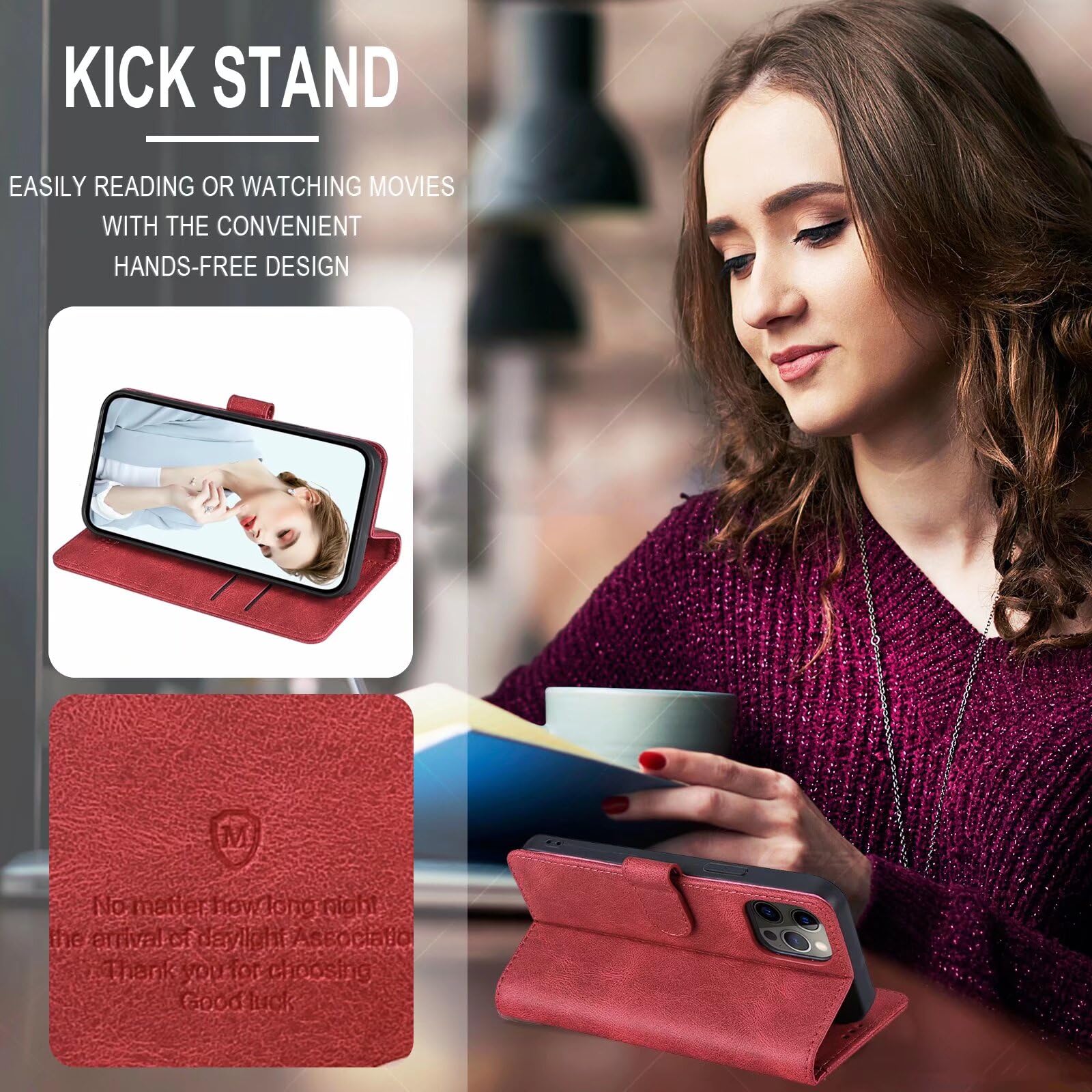 PEIYE Cover In Pelle Portafoglio Per Oppo A94 5G / Reno 5Z 5G: Custodia A Libro Con Slot Per Carte E Supporto, Verde