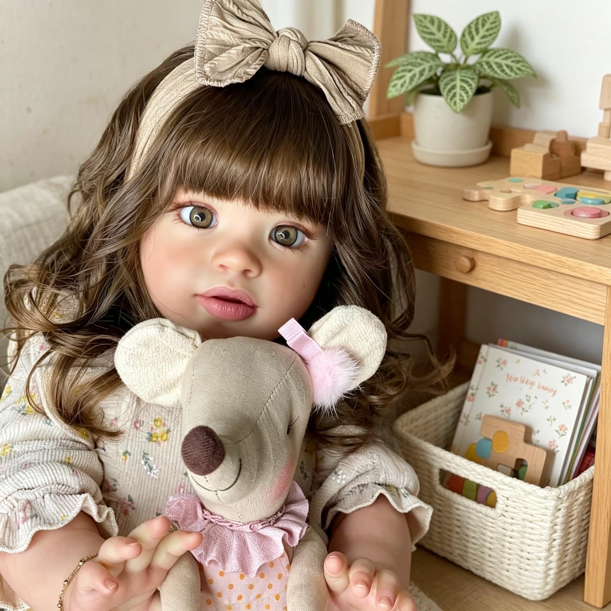 Muñecas Reborn Realistas Niña 26 Pulgadas 66 cm Tamaño Grande Muñeca Bebé Reborn Pippa Cuerpo De Tela Suave, Que Parecen Reales Muñecos Bebé Realista Recién Nacida con Pelo