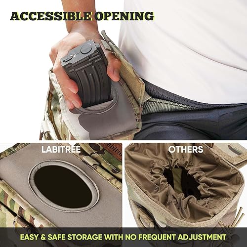 Miniatura 2 de Molle - Bolsa táctica para cinturón de servicio, bolsa plegable de administración, organizador de bolsas Molle (mayor capacidad, enrollable,
