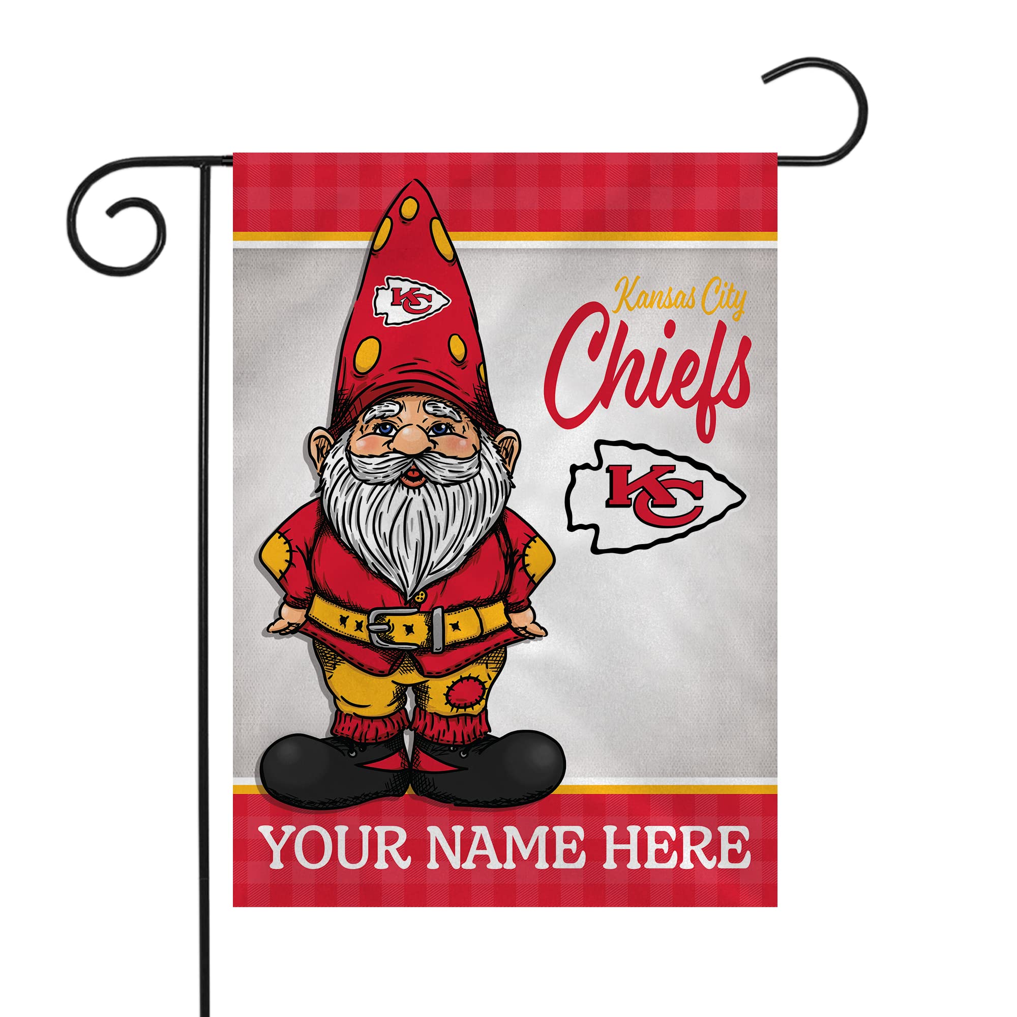 Rico Industries NFL Football Gnome Personalized Garden Flag