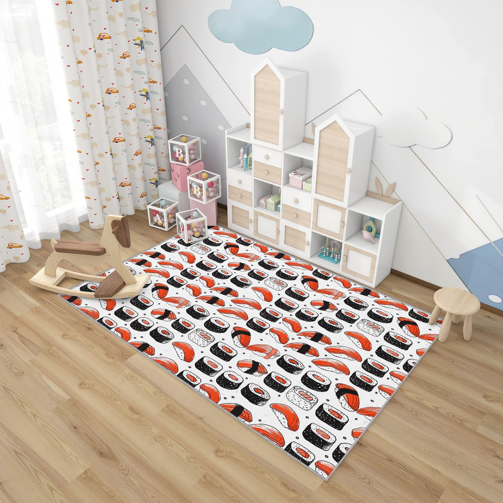 【SUSHIさん専用】カーペット Amazon.com: Generic 5x7 Rug, Sushi Rug Washable Non Slip Soft for