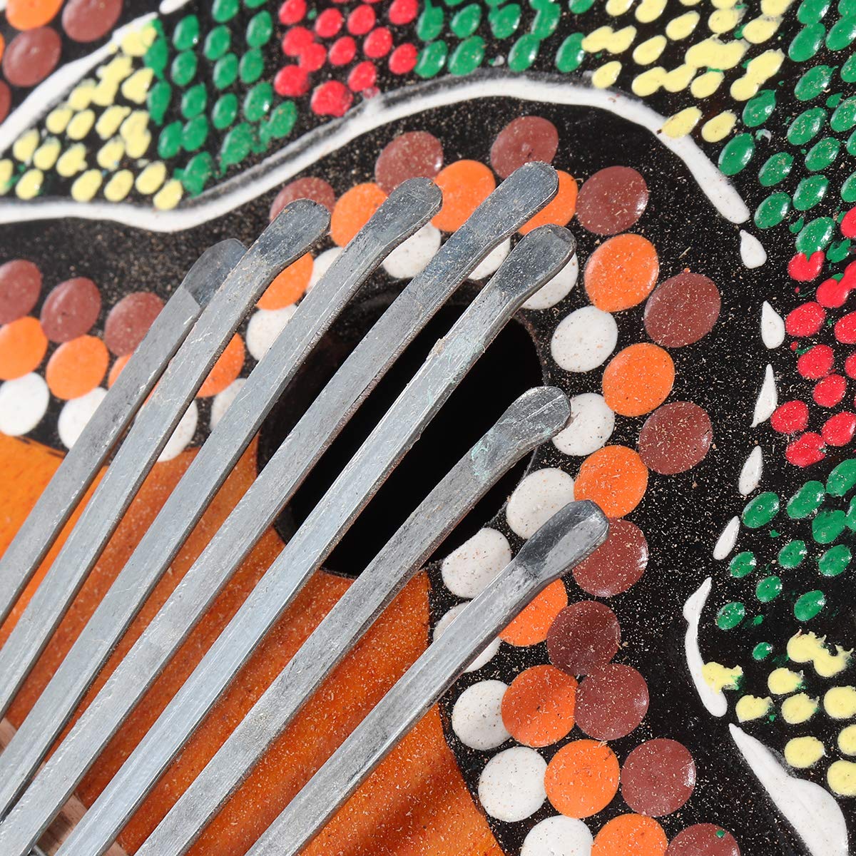 VIDOO 7 Clés Finger Piano Réglable Peint De Noix De Coco Kalimba Thumb Piano