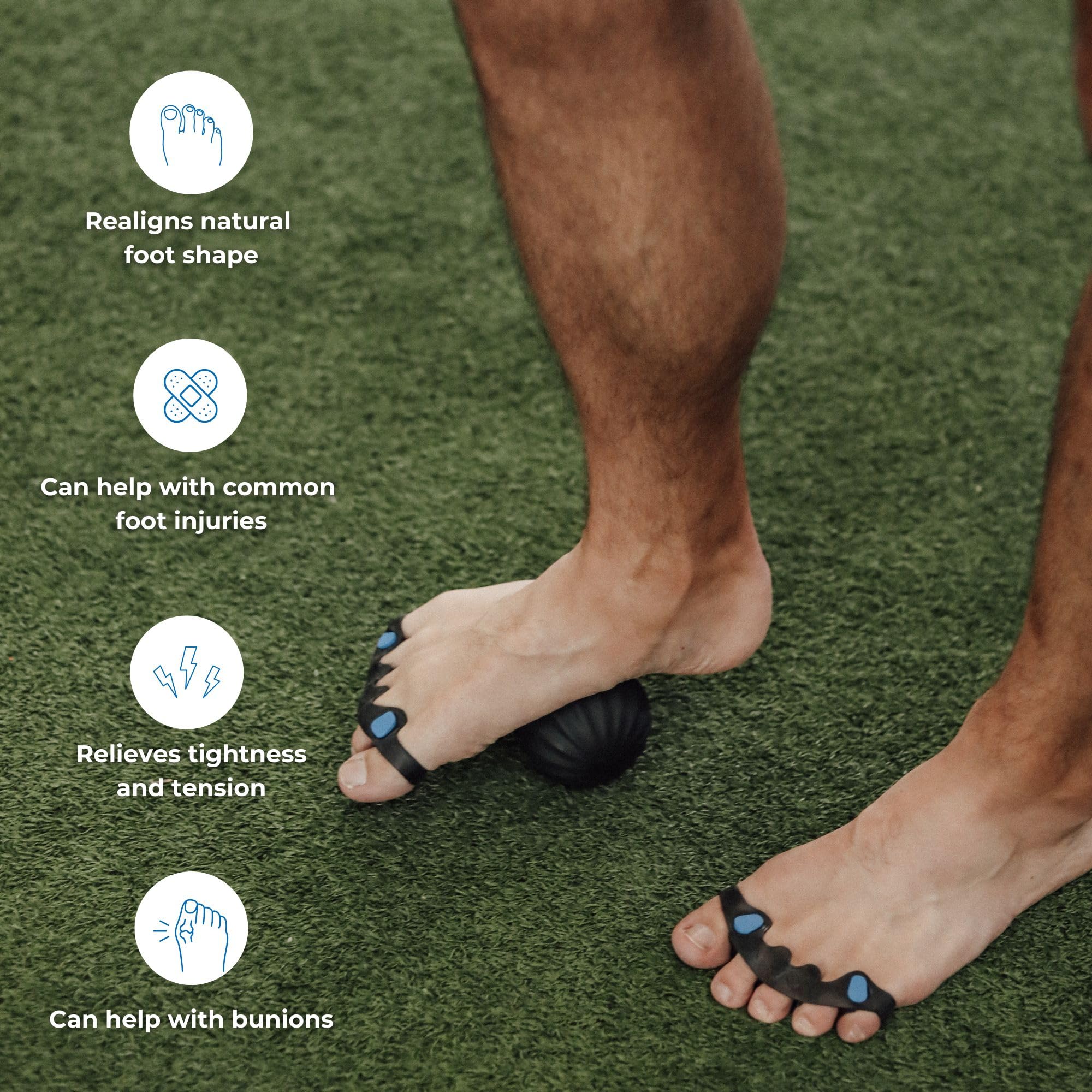 Spacer Mobility The Toe Spacer Flex | Recupero dal pavimento verso l'alto, corregge la alluce valgo, fascite plantare e corregge le dita dei piedi, separatore unisex regolabile, perfetto per i primi