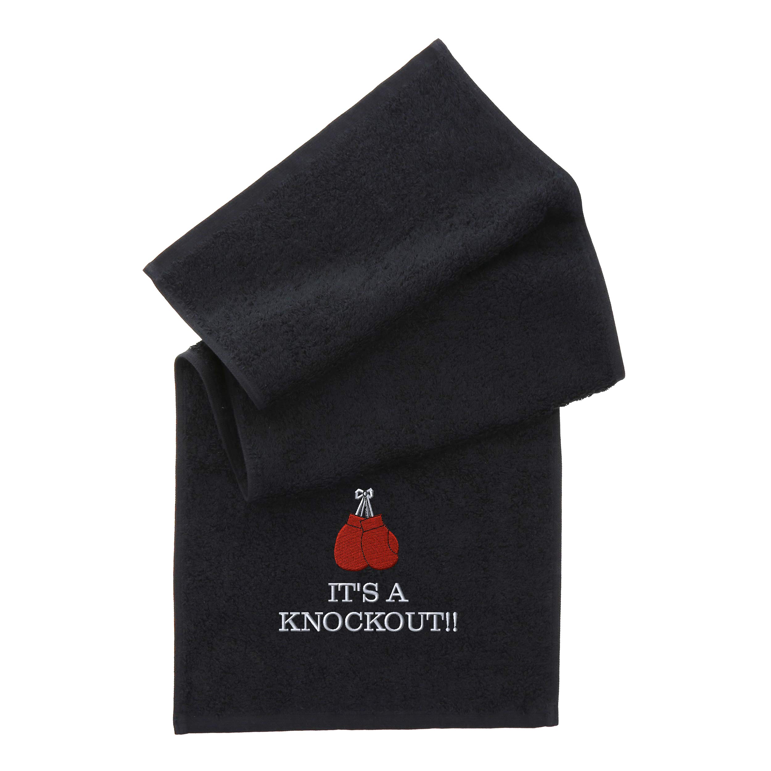 aztex TowelsRus Boxing Deluxe Gym Towel in Black, 30cm x 90cm