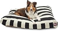 Vista 23 de Majestic Pet Cama rectangular para perros medianos a rayas, lavable, cama antideslizante y cómoda para mascotas, cama para perros con funda
