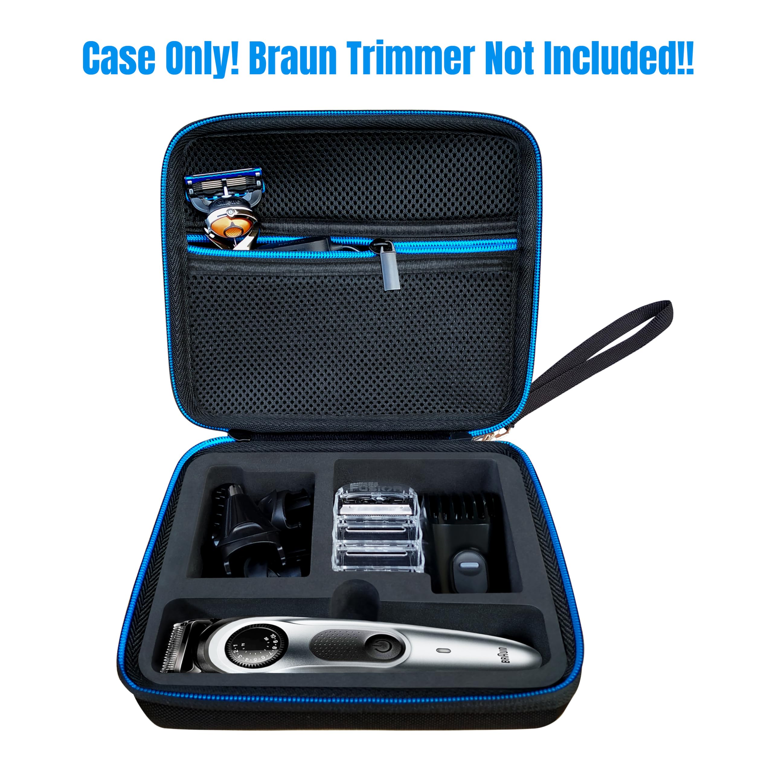 LAVSS Borsa Compatibile con Braun MGK BT Series MGK5410 MGK3441 7491 MGK5080 5380 5245 5060 MGK3085 3080 3221 3242 Braun BT7240 ecc Multigrooming Set Contenitore Envoltura Astuccio Custodia Trasporto