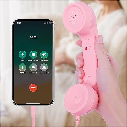 Miniatura 2 de Auricular retro para teléfono, teléfono retro Bluetooth, receptor de teléfono vintage para teléfonos inteligentes, agarre ergonómico ligero con