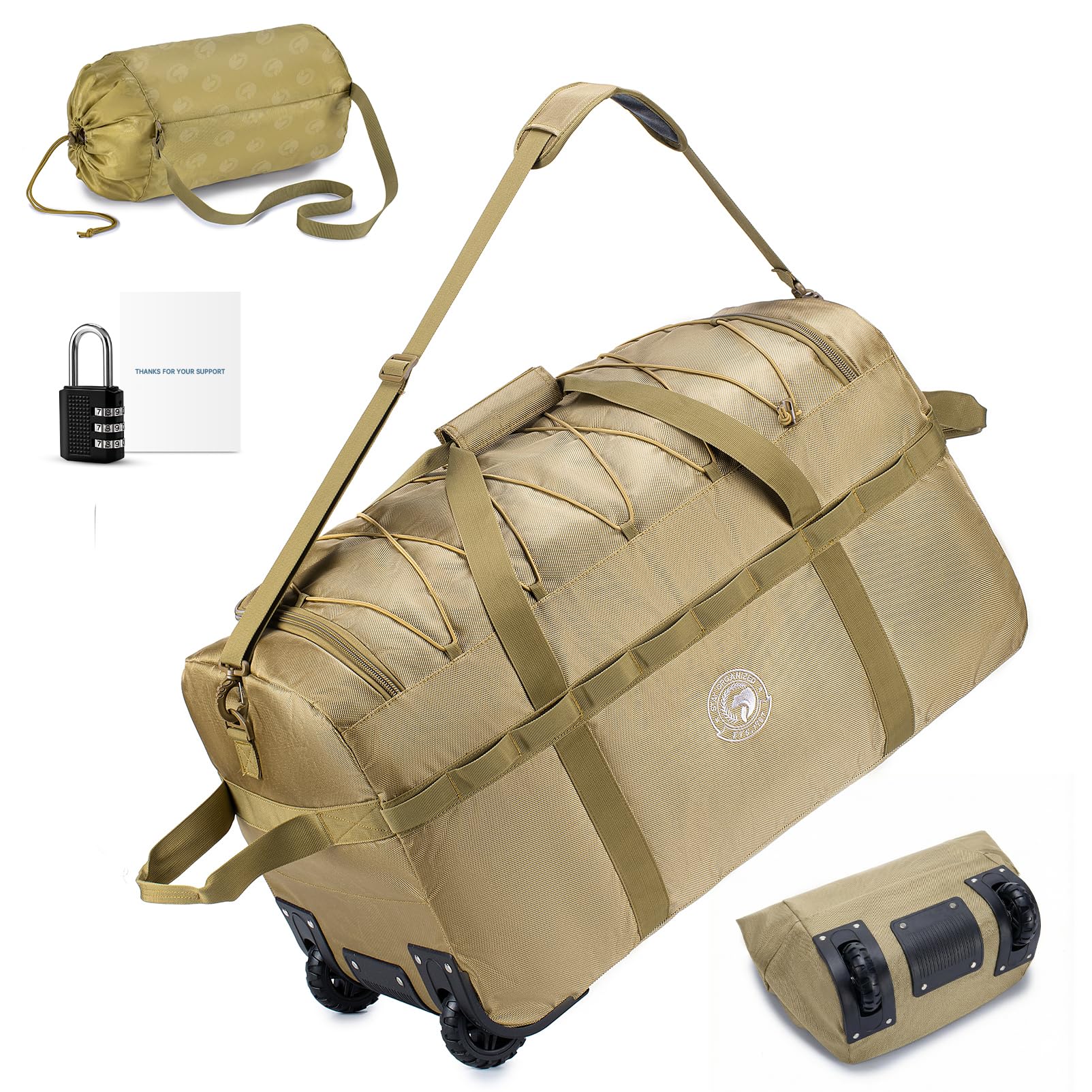 Plegable Bolsa de Viaje con Ruedas Impermeable 100L XXL Bolso de Mano Viaje con Candado de Combinación Grande Bolsos de Equipaje Fin de Semana Travel Bag para Cámping Deporte Mujer Hombre