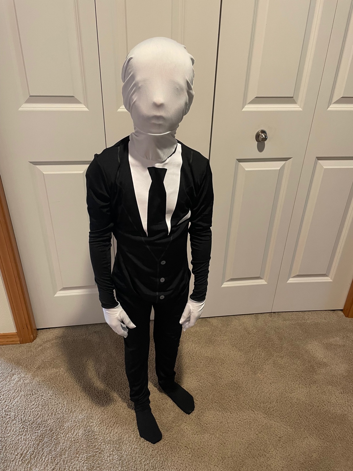 8/mo Finance Morphsuits Boys Slenderman Costume for Kids, Slenderman