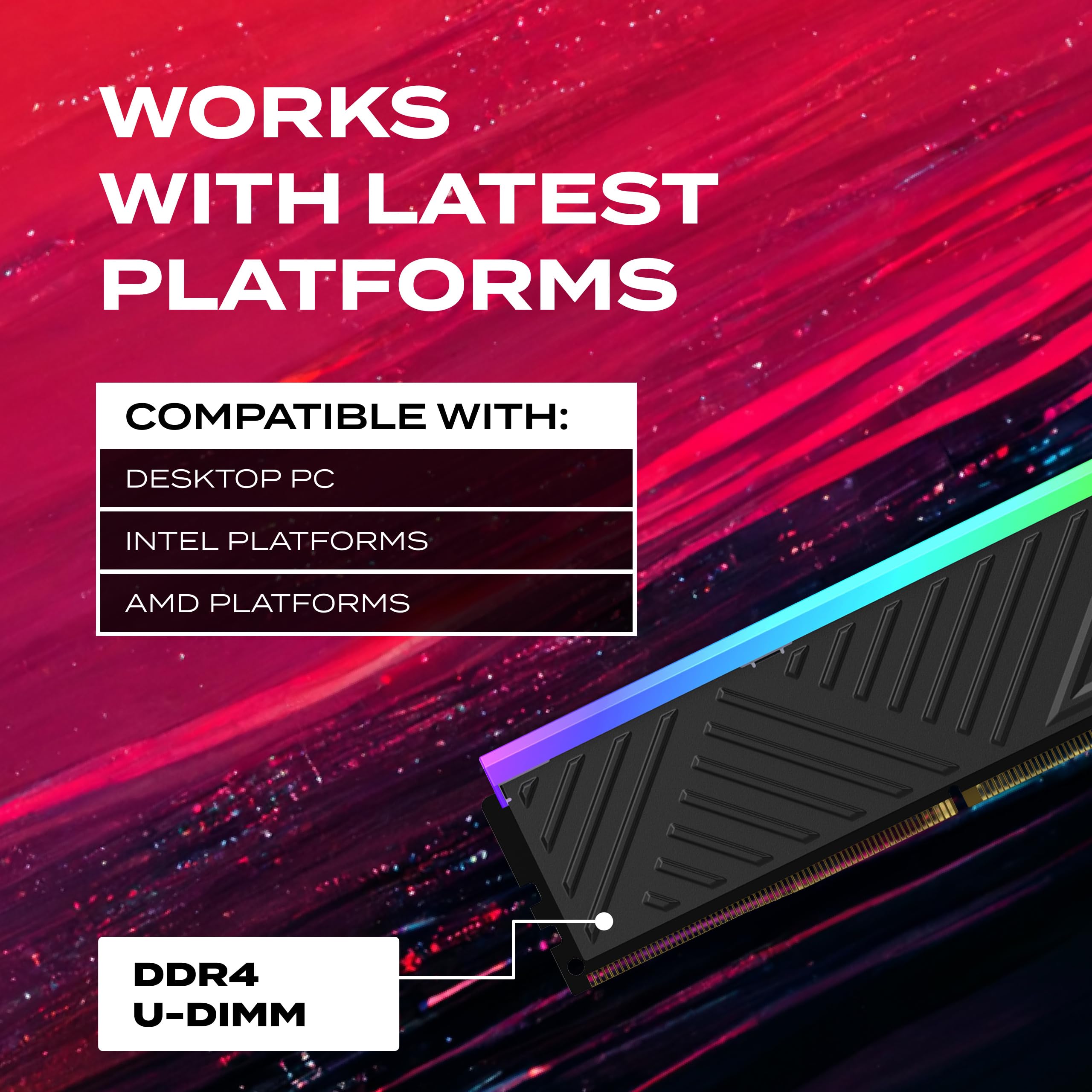 XPG SPECTRIX D35G RGB DDR4 3200MHz CL16 32GB (2x16GB) PC4-25600