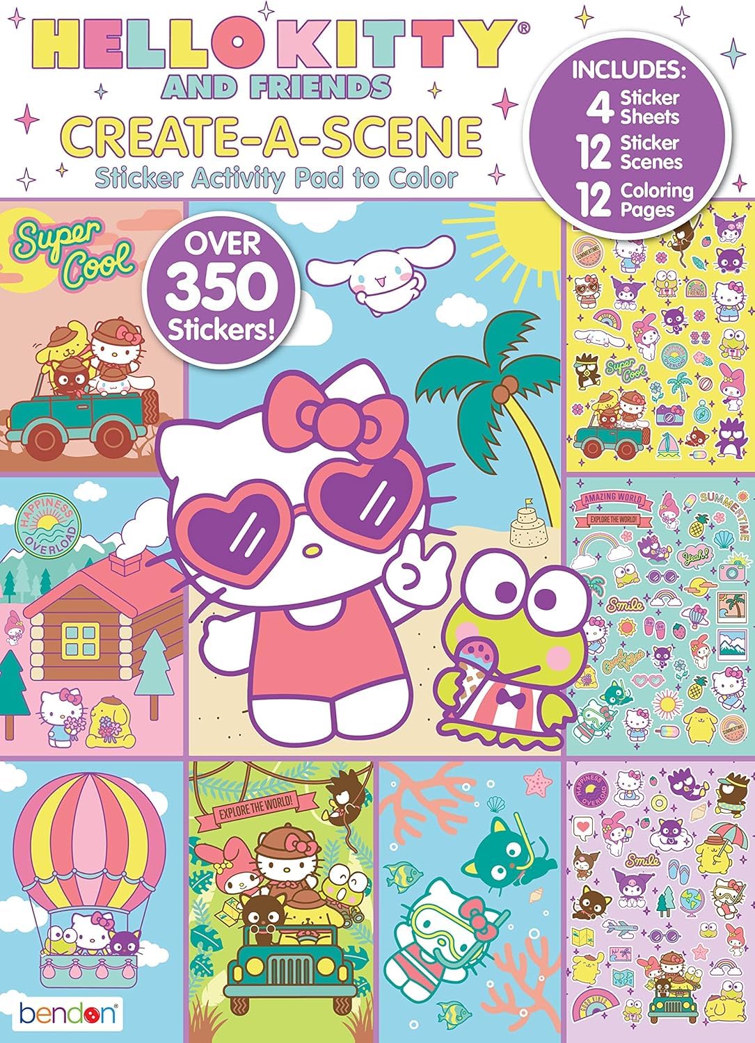 Hello Kitty Set di attività definitive - Pacchetto di arti e mestieri con libro da colorare, adesivi, giochi, puzzle, disegni e altro ancora | Hello Kitty Activities per ragazze, bambini