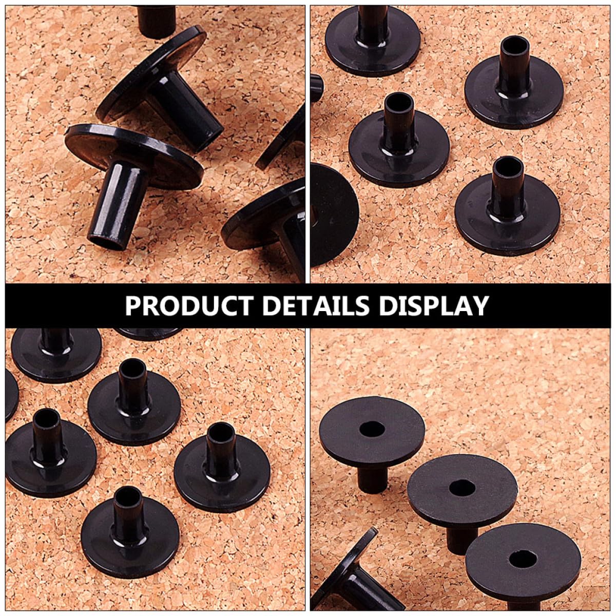 Manchons en Plastique Noirs pour Pied de Cymbale 8 Pièces Accessoires de Batterie Protégeant les Cymbales Compatibles Plupart