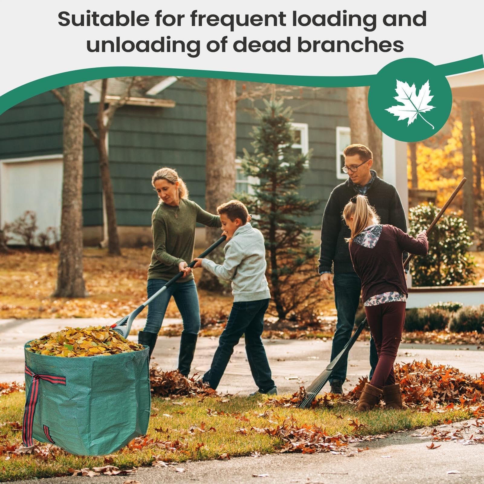 Sacs poubelle pliables pour tonte, recyclage et déchets de jardin – Parfait pour le camping, le jardinage et l'utilisation à la maison