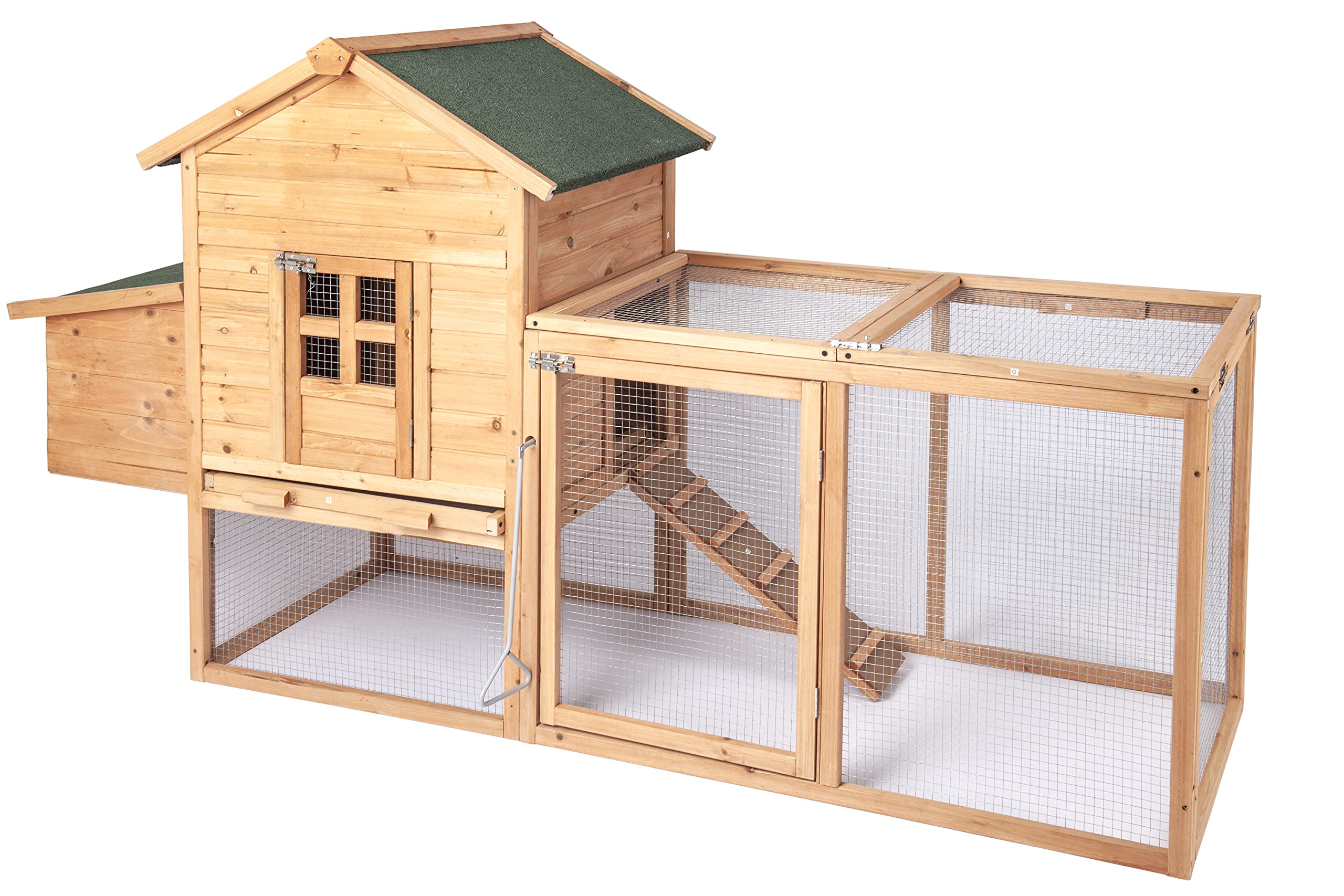 Buy Gaier 80in Outdoor/Indoor Wooden Chicken Hutch Coop MultiLevel