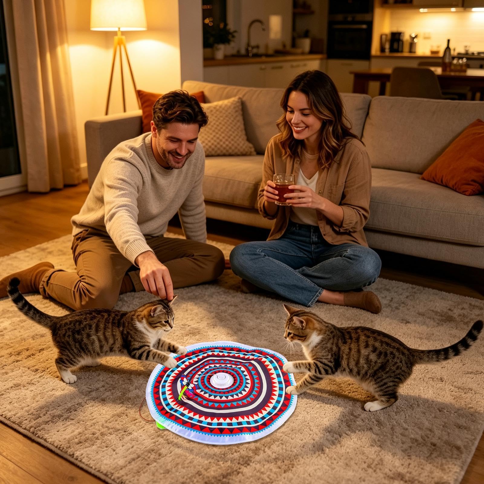 Gatto Giocattolo Interattivo Di Arricchimento Intelligente E Ricaricabile | Giocattolo di intrattenimento Per Interno, Esterno, Casa, Appartamento, Balcone E Soggiorno