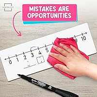 Vista 5 de SCRIBBLEDO Pizarra de Línea Numérica de Borrado en Seco 4”x12” Pulgadas Pizarra Portátil de Doble Cara con Línea Numérica 0-10 en un Lado y 0-20