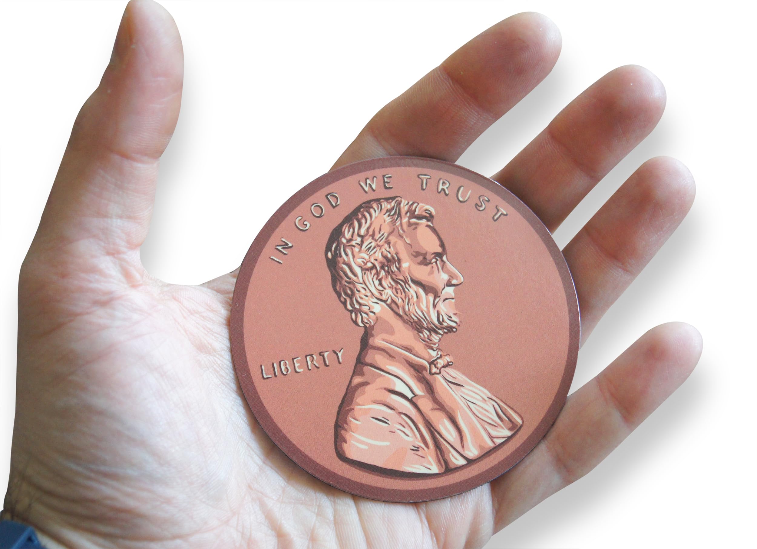 Novel Merk American Penny Coin - Dollar Currency Circle Teacher Decorations Small Refrigerator Magnet Set Miniature Design (12 Penny) - Image 4