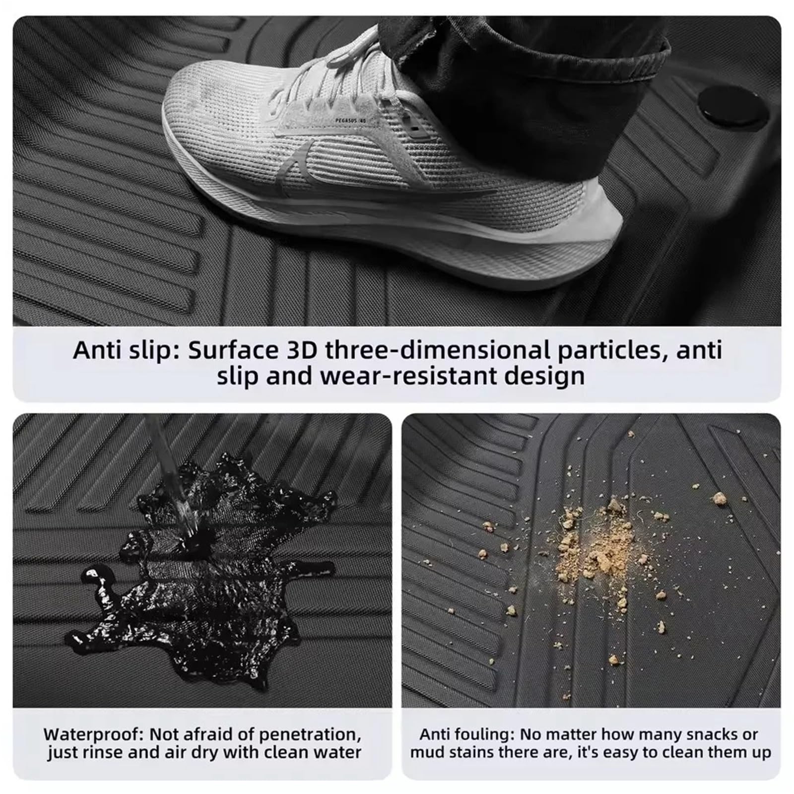 Alfombrilla Protector Maletero para Xpeng G6 Almohadilla Protectora Respaldo Asiento Trasero Forro Carga Alfombrilla Maletero Alfombrillas TPE Coche Accesorios Interior(Trunk Mat 1pc)